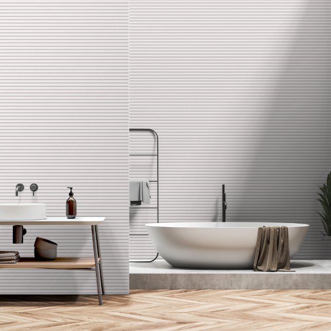 Papier Peint Crème rayée (Salle de bain)
