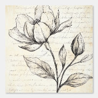 Croquis floral rustique avec calligraphie - âge (4