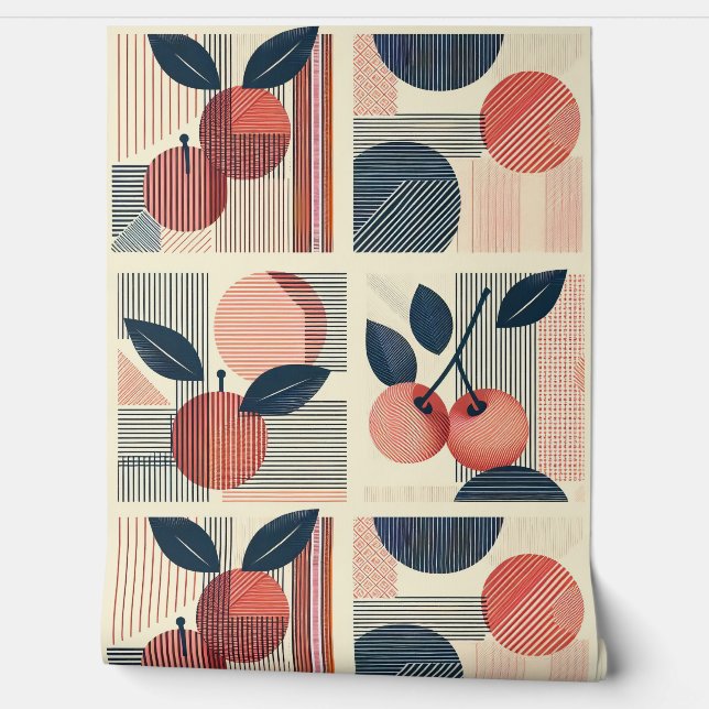 Papier Peint Cuisine Cherry Cottage V2 (Déroulement)