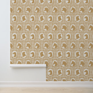 Papier Peint Cuisine de ferme rustique Barnyard Gingham - Toile