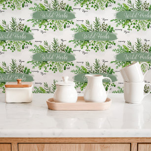 Papier Peint Cuisine Herbes Sauvages