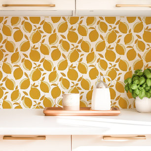 Papier Peint Cuisine Jaune Citron