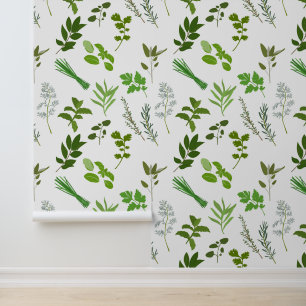 Papier Peint Cuisine verte Plat Jardin Herbes Cuisine