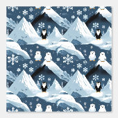 Papier Peint Cute Arctic Friends Motif Peel and Stick (Recto)
