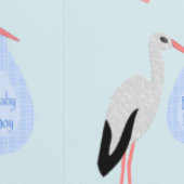 Papier Peint Cute Blue Baby Boy Stork Patterned (Couture)