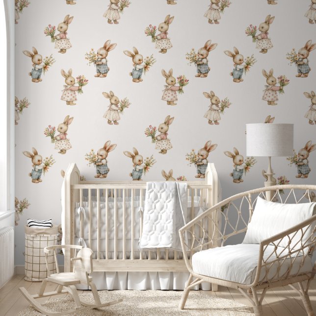 Papier Peint Cute Bunny Nursery (Enfants)