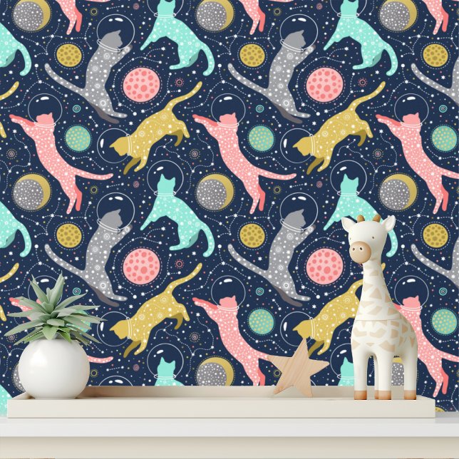 Papier Peint Cute Céleste Mystique Space Cats (Créateur téléchargé)