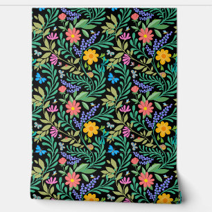 Papier Peint Cute Drôle Coloré Floral Plutôt Gaie Élégant