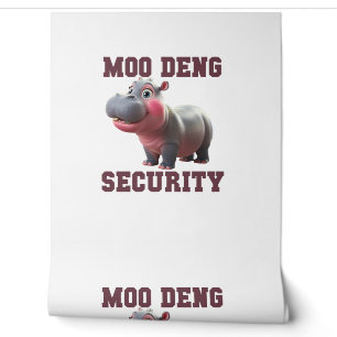 Papier Peint Cute MOO DENG SÉCURITÉ Papa Bébé Hippo Papa Parent
