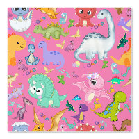 Cute Motif Dinosaur en rose |