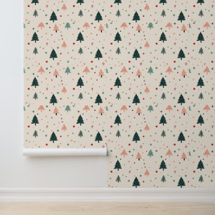 Papier Peint Cute Pastel sapin de Noël Motif