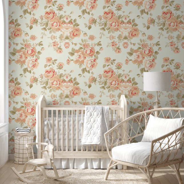 Papier Peint Cute Shabby Chic Floral (Enfants)