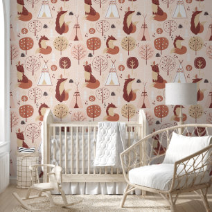 Papier Peint Cute unisex bébé sauvage une pépinière