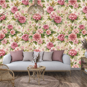 Papier Peint Cute Vintage luxe floral Ephemera