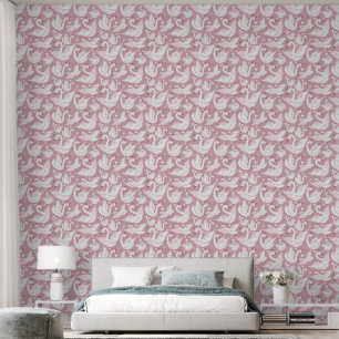 Papier Peint Cygnes Blancs Sur La Chambre Rose Girl