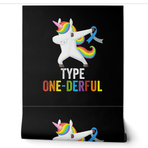 Papier Peint Dabbing Unicorn Type Un Derful T1D Diabète Drôle