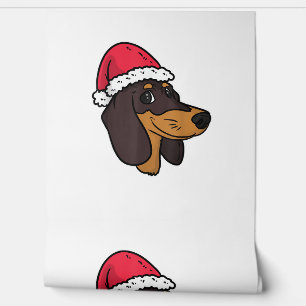 Papier Peint Dachshund Weiner Chien Père Noël Noël