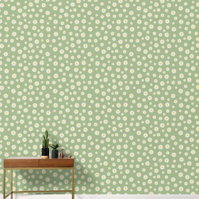 Papier Peint Daisy Meadows Sage Green (Couloir)