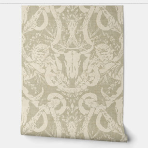 Papier Peint Damas Botanique du désert - Masculine - Linge de S