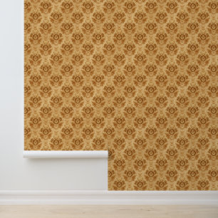 Papier Peint Damas Or Floral Doux