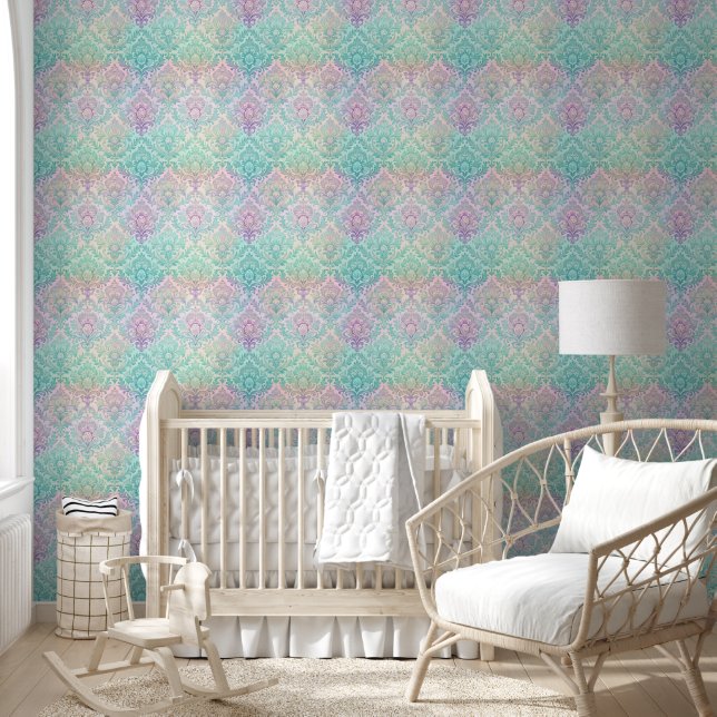 Papier Peint Damas pastel (Enfants)