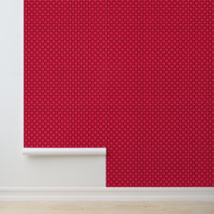 Papier Peint Damier rouge noir