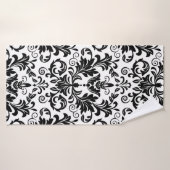 Papier peint dans le style baroque. Rangeur transp (Serviette de bain)
