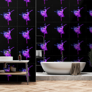 Papier Peint Danse de ballet violet femme Couleur personnalisée