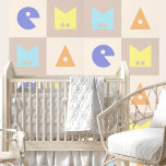 Papier peint de décoration de crèche quatre lettre<br><div class="desc">Papier peint couleur beige pastel clair neutre pour bébé de quatre lettres. Les 4 lettres colorées sont personnalisables s'adaptant au nom des enfants. Les lettres sont choisies dans une police mignonne de sorte qu'il a l'air froid figuratif et discret. Conseil : Les bandes de papier peint peuvent être appliquées offset...</div>