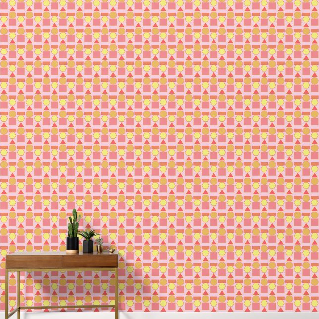 Papier peint de formes géométriques rétro les anné (Couloir)