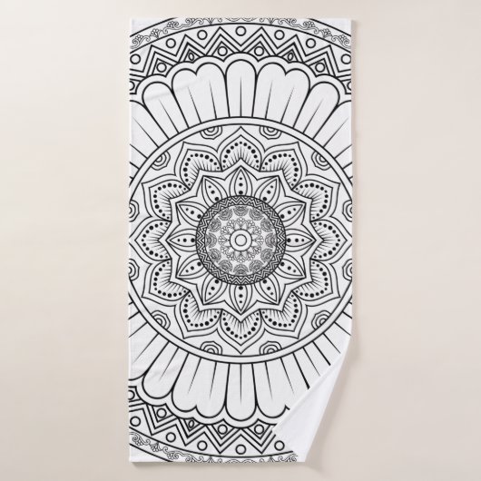 Papier peint de la Rosette mandala (Serviette de bain)