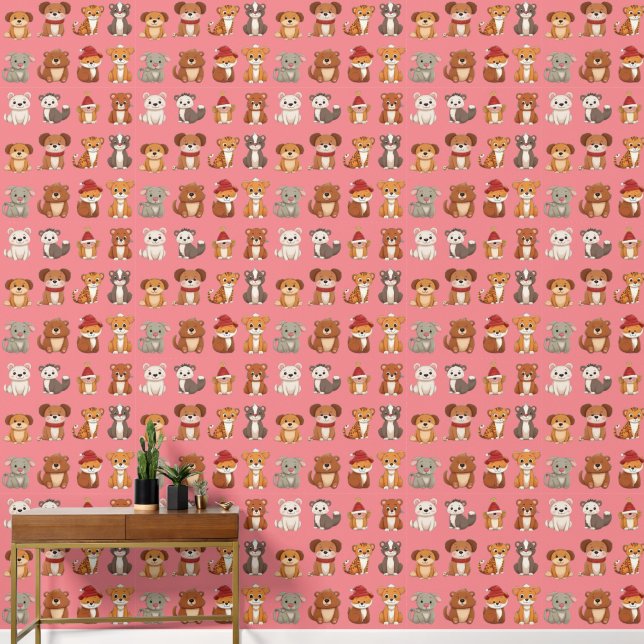 Papier Peint De mignons amis animaux (Couloir)