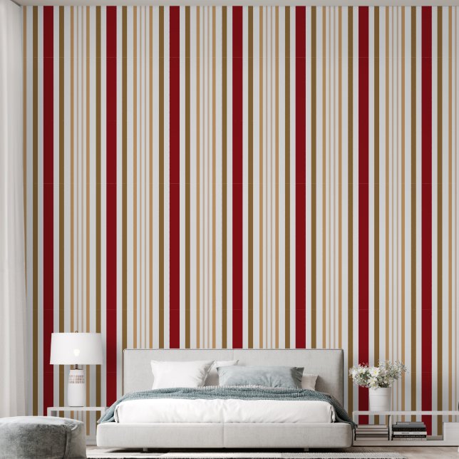 Papier Peint Décor à lignes (Chambre à coucher)
