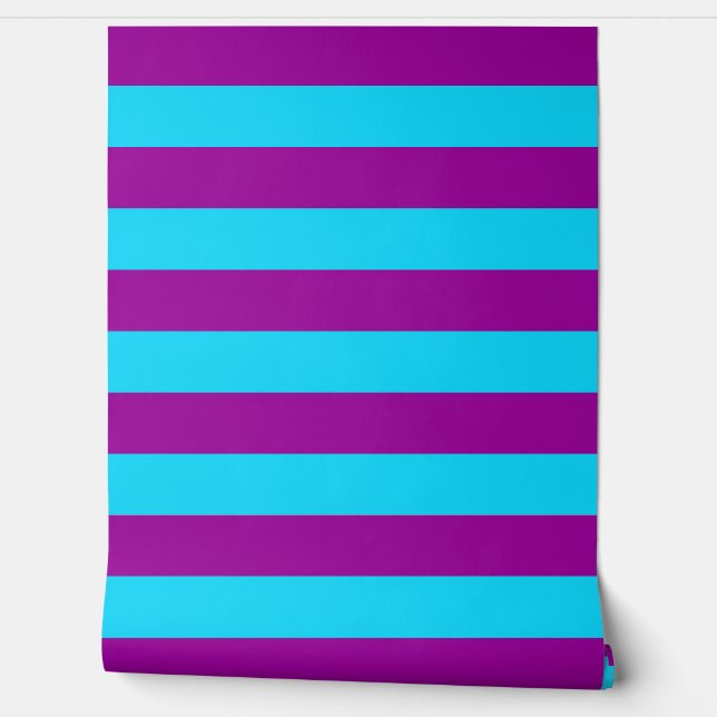 Papier Peint Décor bleu et mauve (Déroulement)