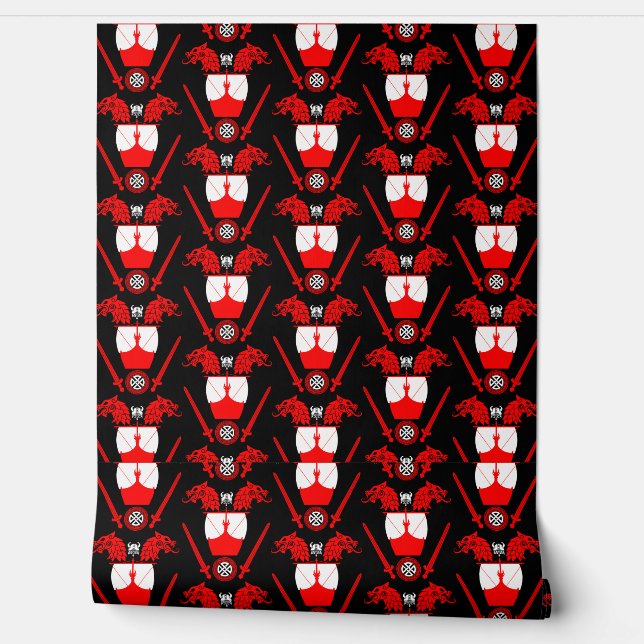 Papier Peint Décor de la maison viking (Déroulement)