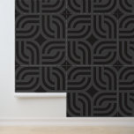 Papier Peint Décor noir gris motif design antique<br><div class="desc">Décor noir motif antique design sur un arrière - plan gris foncé. Une élégante motif monochromatique.</div>