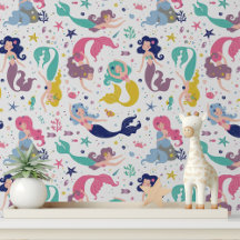 Décoration de chambre de nurserie de filles sirène