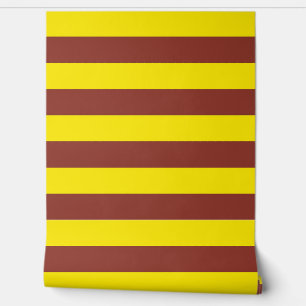 Papier Peint Décoration murale à rayures jaunes et marron