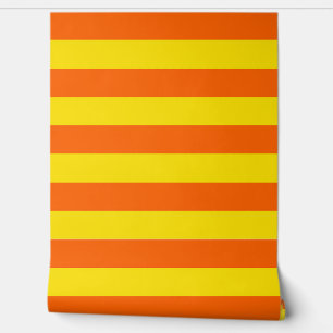 Papier Peint Décoration murale à rayures orange et jaune