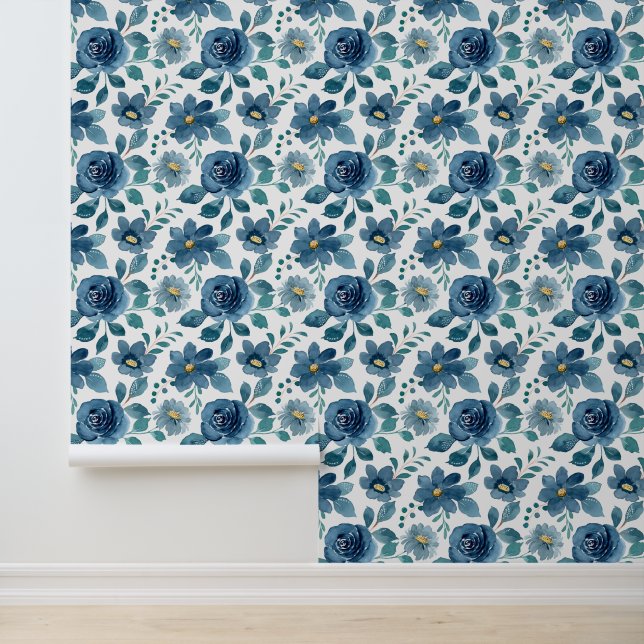 Papier Peint Deep Blue Elegance (Application)