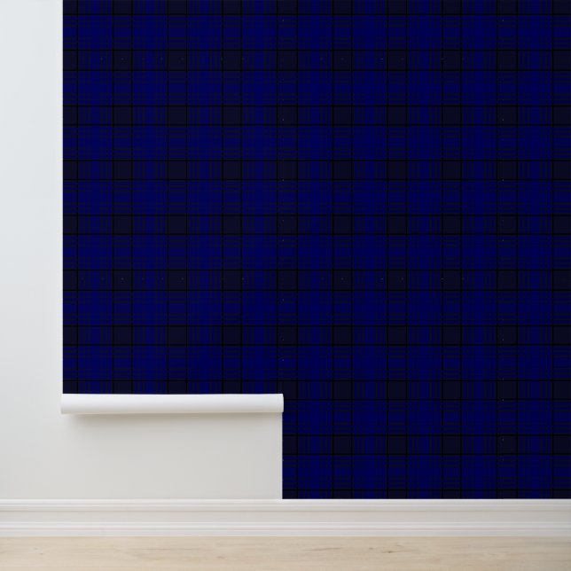 Papier Peint Deep Blue Sea Tartan Plaid (Application)