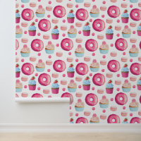 Délicieux Motif alimentaire de beigne rose