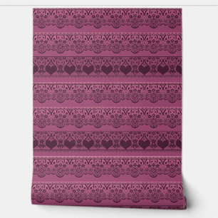 Papier Peint Dentelle vintage rose brun ouvre pour la décoratio