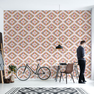 Papier Peint Design abstrait rétro dans le style géométrique Ik
