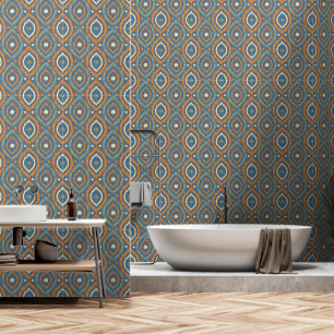 Papier Peint Design abstrait rétro dans le style navajo Ikat.