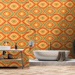 Papier Peint Design abstrait rétro dans le style navajo Ikat.