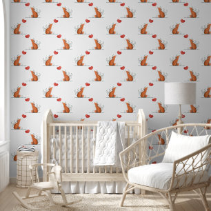 Papier Peint Design de ballon Fox & Red Heart