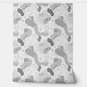 Papier Peint Design de style Motif Memphis, dossier blanc