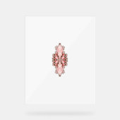 papier peint design d'intérieur fleurs rouges, dos (Recto)