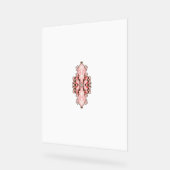 papier peint design d'intérieur fleurs rouges, dos (Angle)